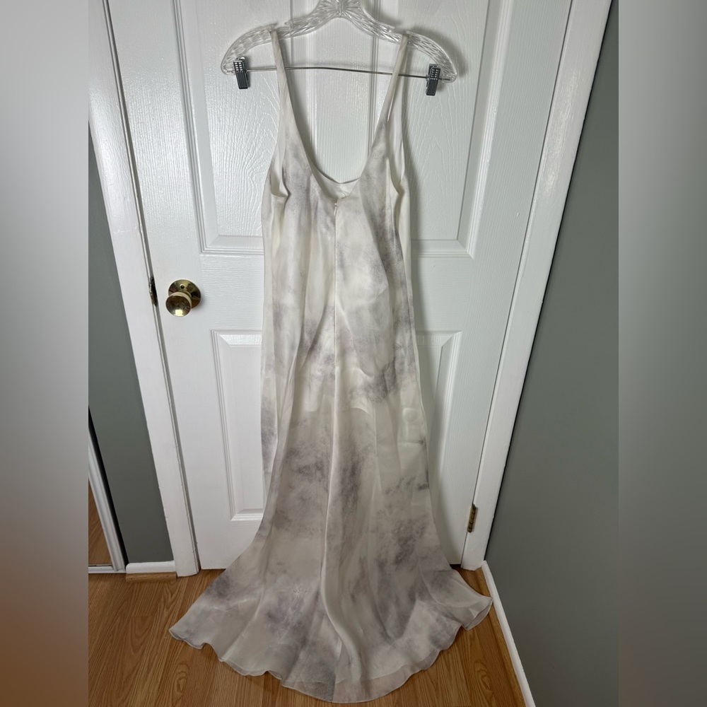 Grace Ling Silk Bias Slip Dress in Ash White L - Picture 11 of 15